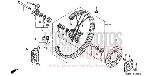 ROUE AVANT XR650R1 de 2001